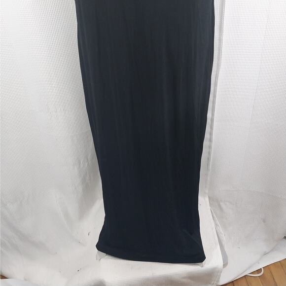 CHICO'S TRAVELERS! LUXE BLACK WRINKLE FREE FULL LENGTH TANK STYLE DRESS! SZ M - Picture 8 of 11